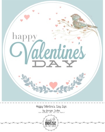 Valentines LOVE_Happy Valentines Day Sign ~ Free Printable